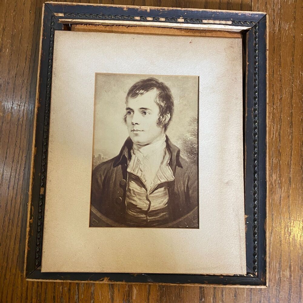 Antique Robert Burns 355 Portrait c1915 Sepia Photogravure Arlington Art Company
